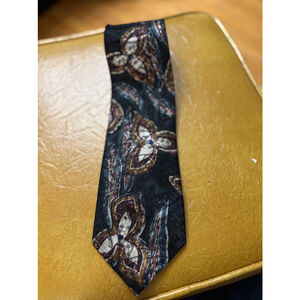 Men's Towncraft Black & Brown Floral Tie One Size